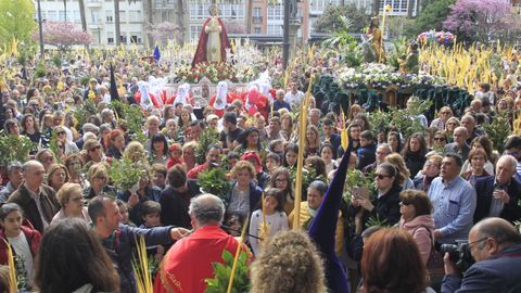 En la imagen, la bendici�n de las palmas en el Domingo de Ramos del a�o 2019