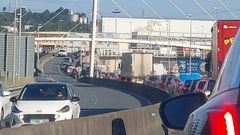 Atasco en el pol�gono de Sab�n