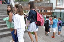 Ma�ana se repetir�n escenas como esta del a�o pasado del primer d�a de curso en el P�rez Viondi. 