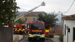 Incendio en una vivienda okupada en el Monte de Conxo, en Santiago