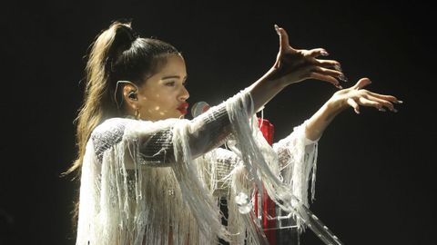 Rosala, durante su actuacin del pasado verano en Compostela