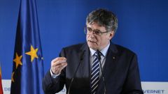 Puigdemont, en un acto de campaa en Perpin, en el sur de Francia