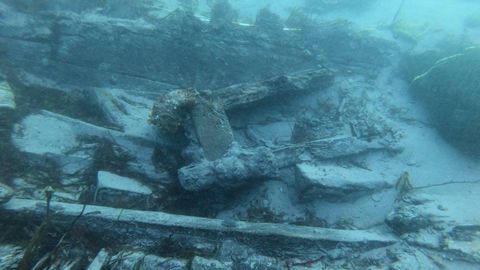 Parte de la estructura del galen de Ribadeo