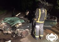 As� qued� el veh�culo accidentado en Villuir, Vald�s. 