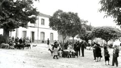 O vello campo da feira, hoxe convertido en praza da Constituci�n, foi escenario da actividade comercial que tivo Vilalba cos produtos do campo como principais protagonistas.