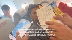 Momento en el que las turistas de dan cuentan del error.