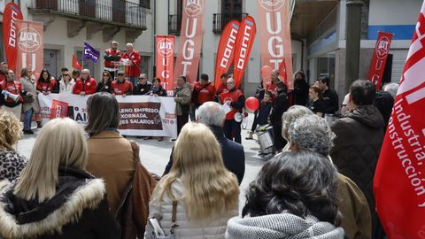 Manifestación de UGT y CC.OO. en Lugo