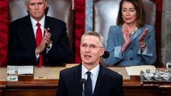 Intervenci�n del secretario general de la OTAN, Jens Stoltenberg