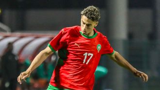 El jugador del Celta Jones El-Abdellaoui, en su debut con Marruecos sub-23.