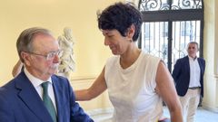 El presidente de la Ciudad Aut�noma de Ceuta, Juan Jes�s Vivas Lara, en su encuentro este lunes con la ministra de Inclusi�n, Seguridad Social y Migraciones y portavoz del Gobierno, Elma Saiz