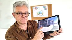 El catedrtico Luis Anido muestra una parte del videojuego Panoramix