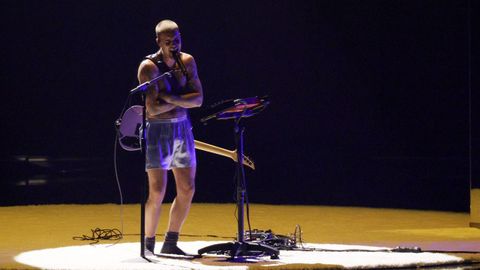 Justin Bieber durante su actuaci�n 