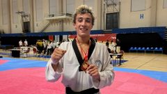 Salanova, con su medalla de oro en Montenegro.