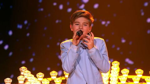 El ni�o Lucas Paulano durante su actuaci�n en la gala de Eurovisi�n Junior.