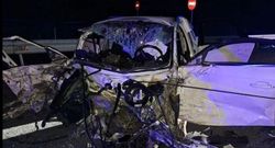 Estado en el que qued� el coche en el que muri� la mujer embarazada