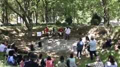 La plataforma celebr ayer una reunin en Antas de Ulla y posteriormente organiz una caminata