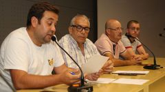 Rodrigo Lojo, primero por la izquierda, ha ascendido de director general a presidente adjunto en la nueva directiva de Manolo Abalo, a su lado