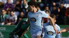 Hugo Burcio y Dela, durante el partido entre Celta Fortuna y Cacere�o.