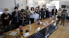 Representantes de las asociaciones de pacientes, Sanidade, Pol�tica Social y colegios farmac�uticas, en el Museo da Maxia de Santiago