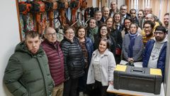 Las familias que forman parte del proyecto de la asociaci�n Adido, en la nueva sede