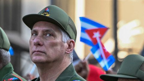 El presidente cubano, Miguel D�az-Canel, en La Habana