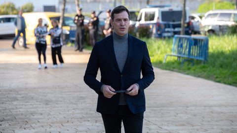 David Snchez, hermano del presidente del Gobierno, a su llegada a declarar en calidad de investigado en el Juzgado de Instruccin nmero 3 de Badajoz el pasado 25 de abril.