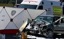 Accidente ocurrido en la PO-550 en Castrelo