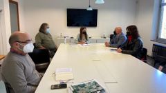 Reuni�n entre miembros de la Conseller�a y del Concello de Friol. 