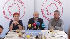 N�stor Rego, junto a Rub�n Arroxo y Maite Ferreiro en Lugo