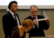Imagen del sorteo celebrado ayer en Madrid.