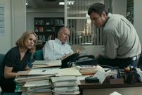 Los periodistas del Boston Globe investigando el caso.