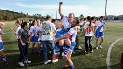 Jugadoras del Cee celebran el pase a la final