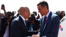 Pedro Snchez, este mircoles en Mauritania, recibido por el presidente del pas africano, Mohamed Ould Ghazouani