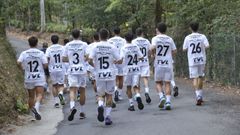Jugadores del Negreira en un entrenamiento de la pretemporada