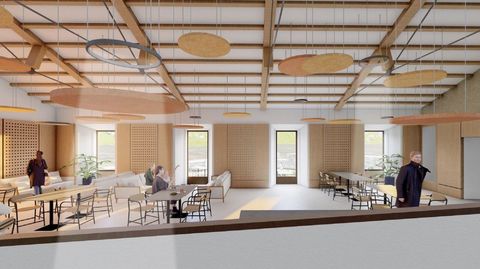 Recreaci�n virtual del interior de la cafeter�a.