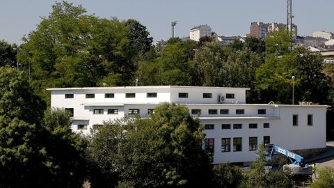Exterior de la F�brica de la Luz de Lugo junto al Mi�o