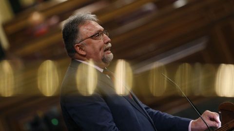 El diputado de Foro Asturias, Isidro Manuel Mart�nez Oblanca, durante una intervenci�n en el Congreso de los Diputados