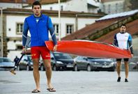 Oliveira -en primer plano- y Yeray Picallo luchar�n ma�ana por la plaza europea en el C-2 1.000.