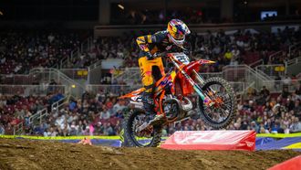 Jorge Prado, durante la carrera de St. Louis de la AMA Supercr�s