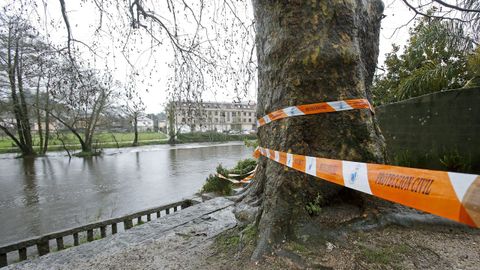 El ro Umia, a su paso por Caldas de Reis, en una imagen de archivo