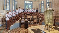 El manantial de Cabreiro� en Ver�n fue el escenario de un encuentro entre representantes de Estrella Galicia y miembros de Coci�a Ourense