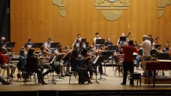 Ensayos ayer de la Rela Filharmon�a bajo la batuta del director asociado, Maximino Zumalave
