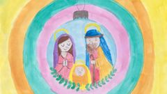 Dibujo de Sof�a Pi�eiro, de 7 a�os, ganadora del concurso convocado por el Obispado de Ourense. 