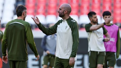 Claudio Gir�ldez, durante la sesi�n de entrenamiento de este mi�rcoles.