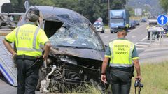 Accidente de tr�fico con un fallecido registrado en el cruce de A Veiga, en Gunt�n