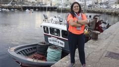 Nuria, co San Adri�n do Mar, no porto de Malpica. � un cerqueiro de madeira de 18 metros de eslora.
