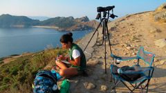 Voluntaria trabajando en las islas C�es