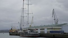 El Grain de Sail II, en el muelle de Calvo Sotelo