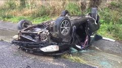 Accidente en la autov�a de Barbanza
