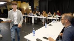 El alcalde de Ribeira, Lus Prez Barral, en el ltimo pleno celebrado.